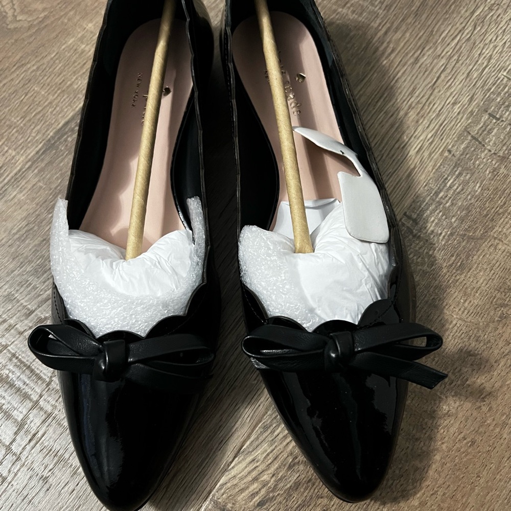 Kate Spade Black Patent Leather Flats
